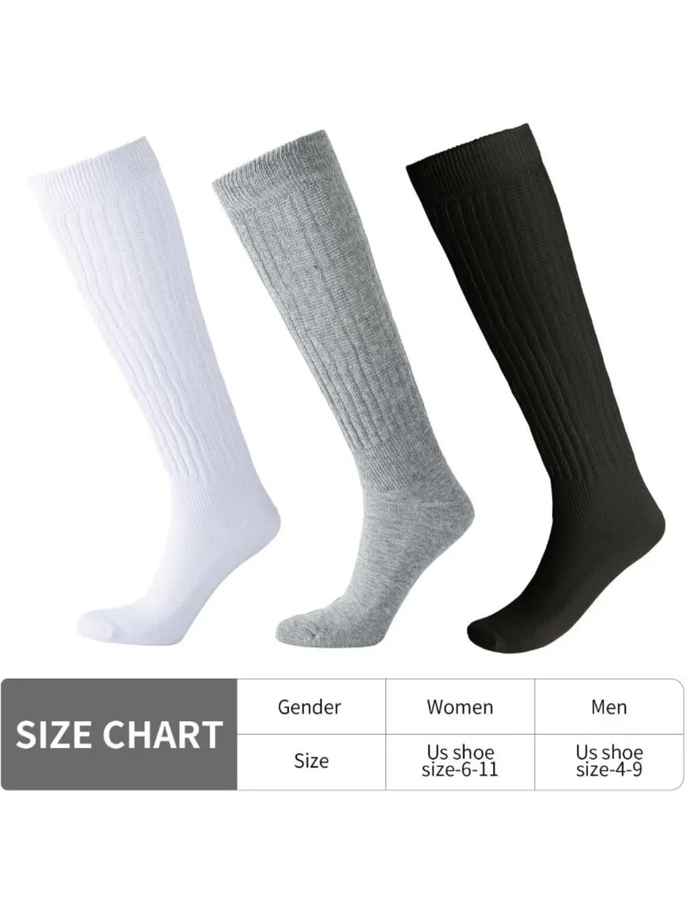 30 Pairs Slouch Socks for Women & Teens - Scrunch Boot Socks, Size 9-11, Bulk